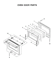 Oven Door Parts parts for Jenn-Air Range JDRP436HL00 from AppliancePartsPros.com