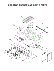 Cooktop, Burner And Grate Parts parts for Jenn-Air Range JDRP436HM00 from AppliancePartsPros.com