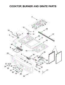 Cooktop, Burner And Grate Parts parts for Jenn-Air Range JDRP536HL00 from AppliancePartsPros.com