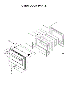 Oven Door Parts parts for Jenn-Air Range JDRP536HL00 from AppliancePartsPros.com