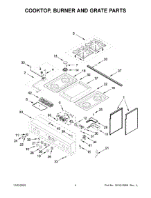 Cooktop, Burner And Grate Parts parts for Jenn-Air Range JDRP536HL01 from AppliancePartsPros.com