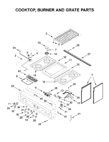Cooktop, Burner And Grate Parts parts for Jenn-Air Range JDRP536HM00 from AppliancePartsPros.com