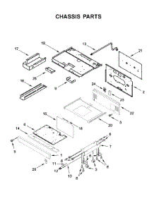 Chassis Parts parts for Jenn-Air Range JDRP536HM00 from AppliancePartsPros.com