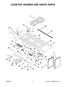 Cooktop, Burner And Grate Parts parts for Jenn-Air Range JDRP548HL01 from AppliancePartsPros.com