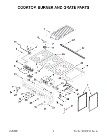 Cooktop, Burner And Grate Parts parts for Jenn-Air Range JDRP548HM01 from AppliancePartsPros.com