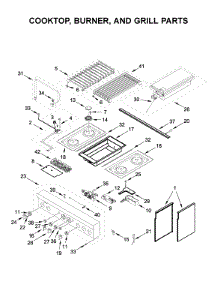 Cooktop, Burner, And Grill Parts parts for Jenn-Air Range JDRP636HM00 from AppliancePartsPros.com