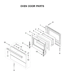 Oven Door Parts parts for Jenn-Air Range JDRP636HM00 from AppliancePartsPros.com