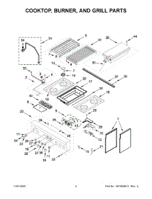 Cooktop, Burner, And Grill Parts parts for Jenn-Air Gas Range JDRP636HM01 from AppliancePartsPros.com
