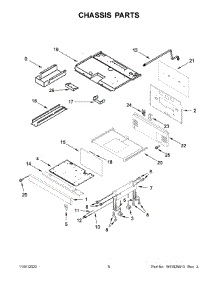 Chassis Parts parts for Jenn-Air Gas Range JDRP636HM01 from AppliancePartsPros.com