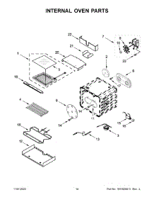 Internal Oven Parts parts for Jenn-Air Gas Range JDRP636HM01 from AppliancePartsPros.com