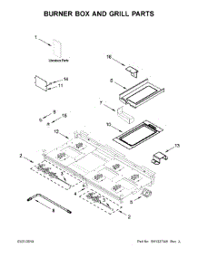 Burner Box And Grill Parts parts for Jenn-Air Range JDRP648HL00 from AppliancePartsPros.com