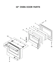 30" Oven Door Parts parts for Jenn-Air Range JDRP648HL00 from AppliancePartsPros.com