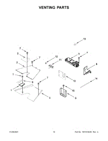Venting Parts parts for Jenn-Air Range JDRP648HL01 from AppliancePartsPros.com