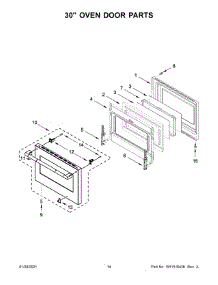 30" Oven Door Parts parts for Jenn-Air Range JDRP648HL01 from AppliancePartsPros.com