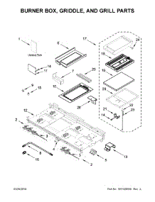 Burner Box, Griddle, And Grill Parts parts for Jenn-Air Range JDRP748HL00 from AppliancePartsPros.com