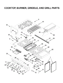 Cooktop, Burner, Griddle, And Grill Parts parts for Jenn-Air Range JDRP748HL00 from AppliancePartsPros.com