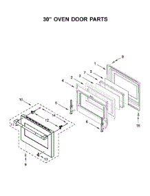 30" Oven Door Parts parts for Jenn-Air Range JDRP748HL00 from AppliancePartsPros.com
