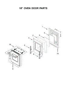 18" Oven Door Parts parts for Jenn-Air Range JDRP748HL00 from AppliancePartsPros.com