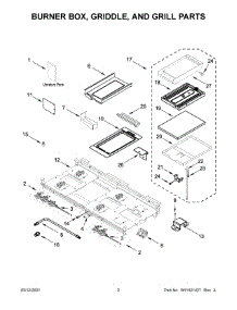 Burner Box, Griddle, And Grill Parts parts for Jenn-Air Range JDRP748HL01 from AppliancePartsPros.com