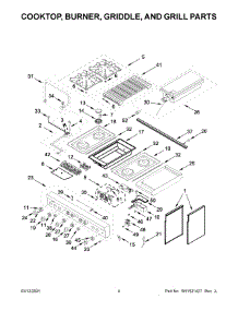 Cooktop, Burner, Griddle, And Grill Parts parts for Jenn-Air Range JDRP748HL01 from AppliancePartsPros.com