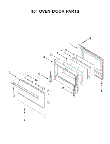 30" Oven Door Parts parts for Jenn-Air Range JDRP748HM00 from AppliancePartsPros.com