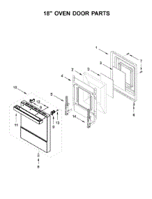 18" Oven Door Parts parts for Jenn-Air Range JDRP748HM00 from AppliancePartsPros.com