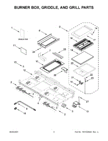 Burner Box, Griddle, And Grill Parts parts for Jenn-Air Range JDRP748HM01 from AppliancePartsPros.com