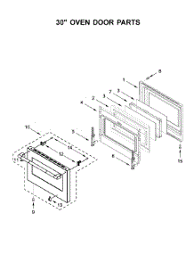 30" Oven Door Parts parts for Jenn-Air Range JDRP848HL00 from AppliancePartsPros.com