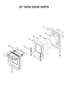 18" Oven Door Parts parts for Jenn-Air Range JDRP848HL00 from AppliancePartsPros.com