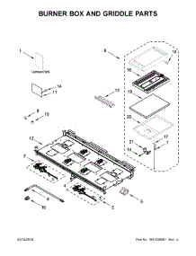 Burner Box And Griddle Parts parts for Jenn-Air Range JDRP848HM00 from AppliancePartsPros.com