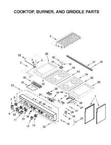Cooktop, Burner, And Griddle Parts parts for Jenn-Air Range JDRP848HM00 from AppliancePartsPros.com