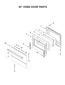 30" Oven Door Parts parts for Jenn-Air Range JDRP848HM00 from AppliancePartsPros.com