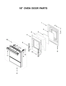 18" Oven Door Parts parts for Jenn-Air Range JDRP848HM00 from AppliancePartsPros.com