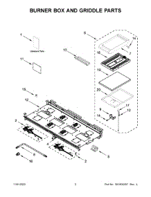 Burner Box And Griddle Parts parts for Jenn-Air Gas Range JDRP848HM01 from AppliancePartsPros.com