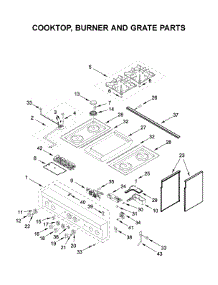 Cooktop, Burner And Grate Parts parts for Jenn-Air Range JDSP536HL00 from AppliancePartsPros.com