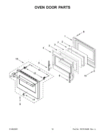 Oven Door Parts parts for Jenn-Air Range JDSP536HL01 from AppliancePartsPros.com