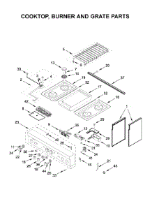 Cooktop, Burner And Grate Parts parts for Jenn-Air Range JDSP536HM00 from AppliancePartsPros.com