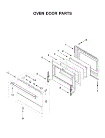 Oven Door Parts parts for Jenn-Air Range JDSP536HM00 from AppliancePartsPros.com