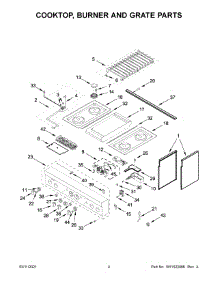 Cooktop, Burner And Grate Parts parts for Jenn-Air Range JDSP536HM01 from AppliancePartsPros.com