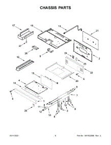 Chassis Parts parts for Jenn-Air Range JDSP536HM01 from AppliancePartsPros.com