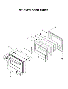 30" Oven Door Parts parts for Jenn-Air Range JDSP548HL00 from AppliancePartsPros.com