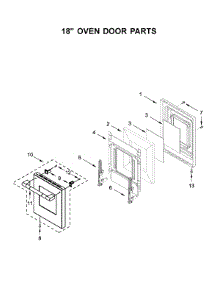 18" Oven Door Parts parts for Jenn-Air Range JDSP548HL00 from AppliancePartsPros.com