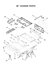 48" Chassis Parts parts for Jenn-Air Range JDSP548HM00 from AppliancePartsPros.com