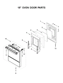 18" Oven Door Parts parts for Jenn-Air Range JDSP548HM00 from AppliancePartsPros.com