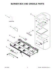 Burner Box And Griddle Parts parts for Jenn-Air Range JDSP548HM01 from AppliancePartsPros.com