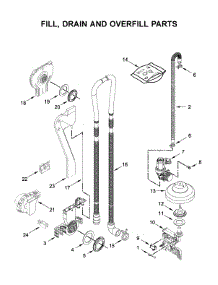 Fill, Drain And Overfill Parts parts for Jenn-Air Dishwasher JDTSS244GL0 from AppliancePartsPros.com