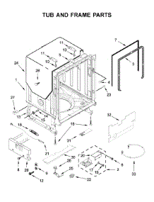 Tub And Frame Parts parts for Jenn-Air Dishwasher JDTSS244GL0 from AppliancePartsPros.com
