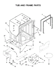 Tub And Frame Parts parts for Jenn-Air Dishwasher JDTSS244GM0 from AppliancePartsPros.com