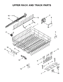 Upper Rack And Track Parts parts for Jenn-Air Dishwasher JDTSS244GM0 from AppliancePartsPros.com