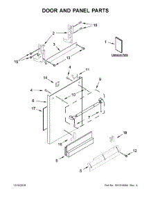 Door And Panel Parts parts for Jenn-Air Dishwasher JDTSS246GL0 from AppliancePartsPros.com